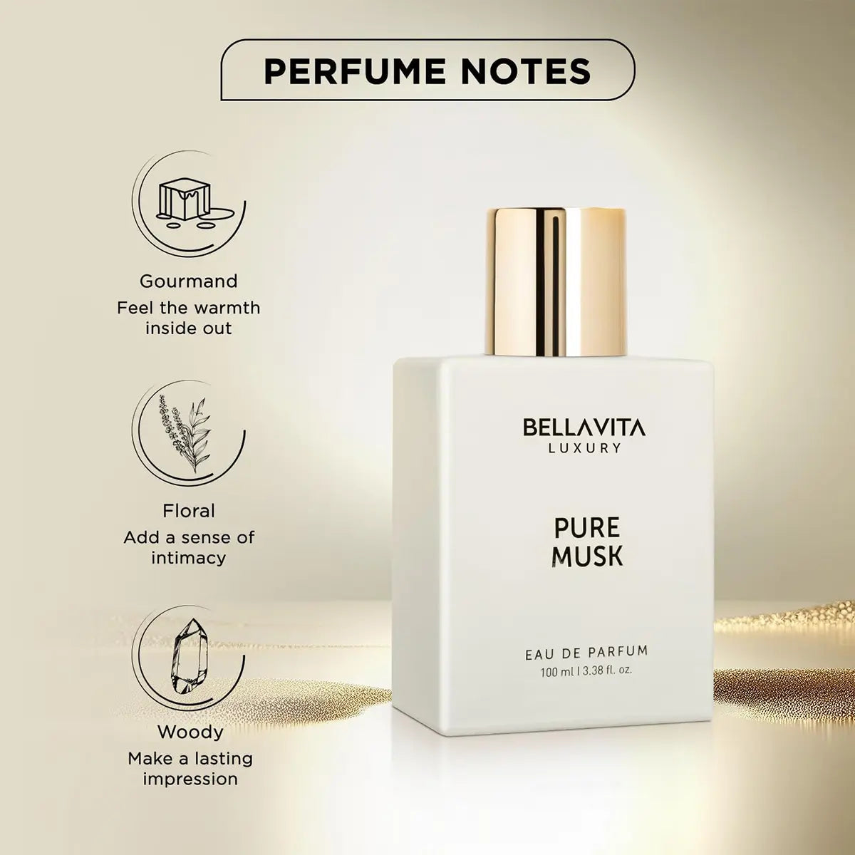 Indulge in Elegance with the Bellavita Luxury Pure Musk Mini Perfume Bundle - 100ml Eau De Parfum + 4 Travel-Sized 20ml Fragrances for Men & Women | Experience the Alluring Woody & Floral Notes of Pure Musk, Oud, CEO Man, Klub Man & G.O.A.T