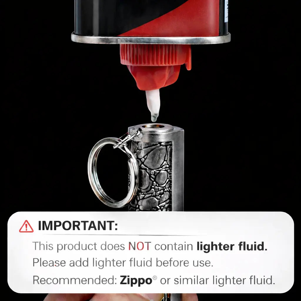 Retro Keychain Lighter - Refillable Permanent Match for Camping & Everyday Carry