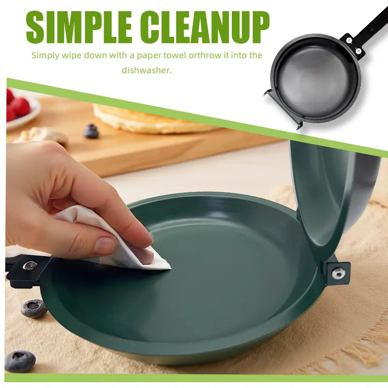 Revolutionary Double-Sided Non-Stick Skillet - Effortlessly Flip Perfect Pancakes, Omelets, and Crispy Bacon for Fluffy Breakfasts!