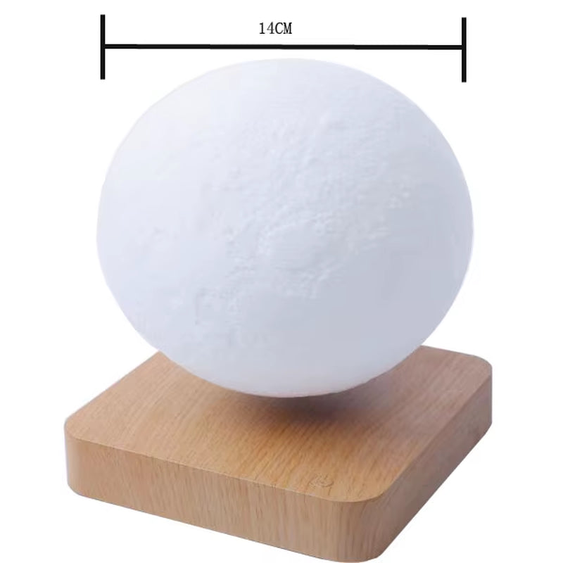 Leviatating Moon Lamp Creative 3D Magnetic LED Night Light Rotating Moon Floating Lamp Home Decoration Holiday DIY Fashion Gift