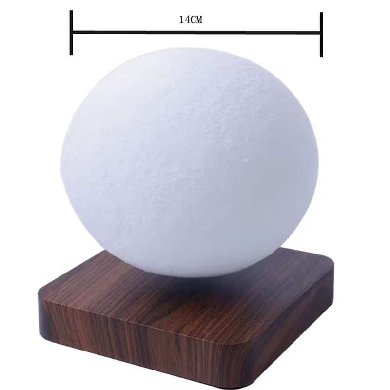 Leviatating Moon Lamp Creative 3D Magnetic LED Night Light Rotating Moon Floating Lamp Home Decoration Holiday DIY Fashion Gift