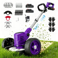 Transform Your Lawn with the Ultimate 3-in-1 Cordless Weed Wacker Trimmer Edger - Powerful 21V 4Ah Electric Lawn Mower with Fast Charger, Lightweight Design, Double Front Wheel, and Versatile 90° Rotation!