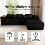 Elevate Your Home with the Compressed Sofa: A Stylish, Versatile Sofa Bed & Recliner with High-Density Foam – Perfect for Any Space (Includes 2 Cozy Throw Pillows)
