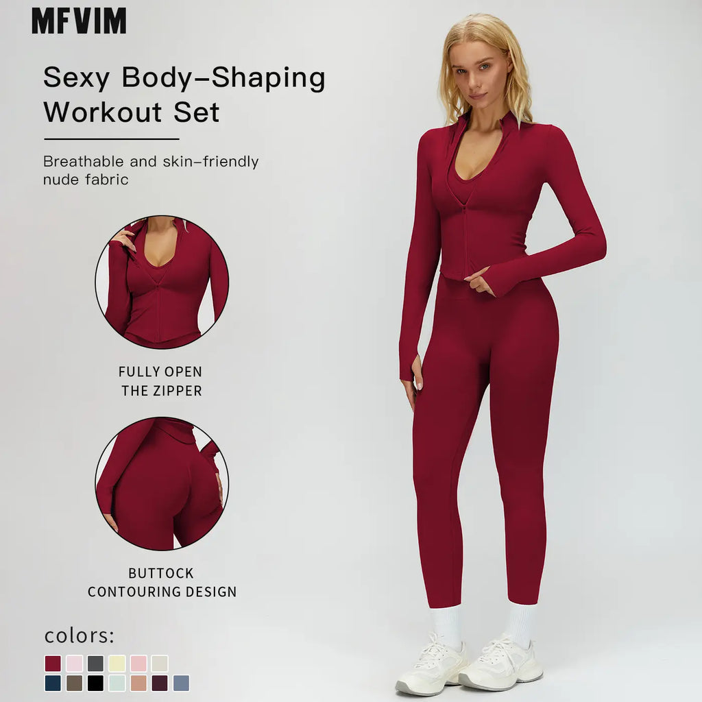 Elevate Your Activewear Game with the MFVIM Women's Sporty Two-Piece Tracksuit - Perfect for Gym and Everyday Comfort!