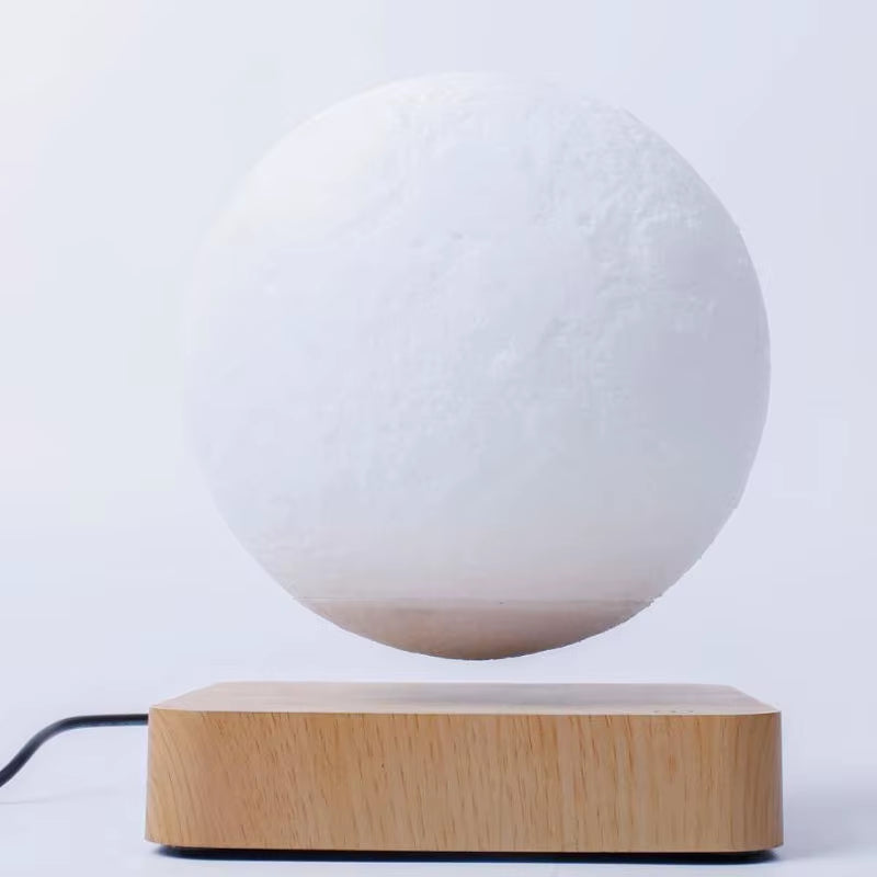 Leviatating Moon Lamp Creative 3D Magnetic LED Night Light Rotating Moon Floating Lamp Home Decoration Holiday DIY Fashion Gift