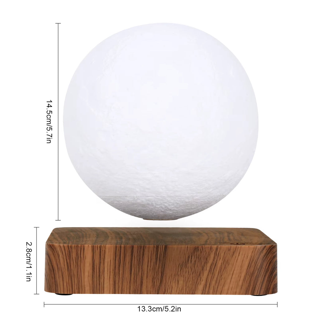 Leviatating Moon Lamp Creative 3D Magnetic LED Night Light Rotating Moon Floating Lamp Home Decoration Holiday DIY Fashion Gift