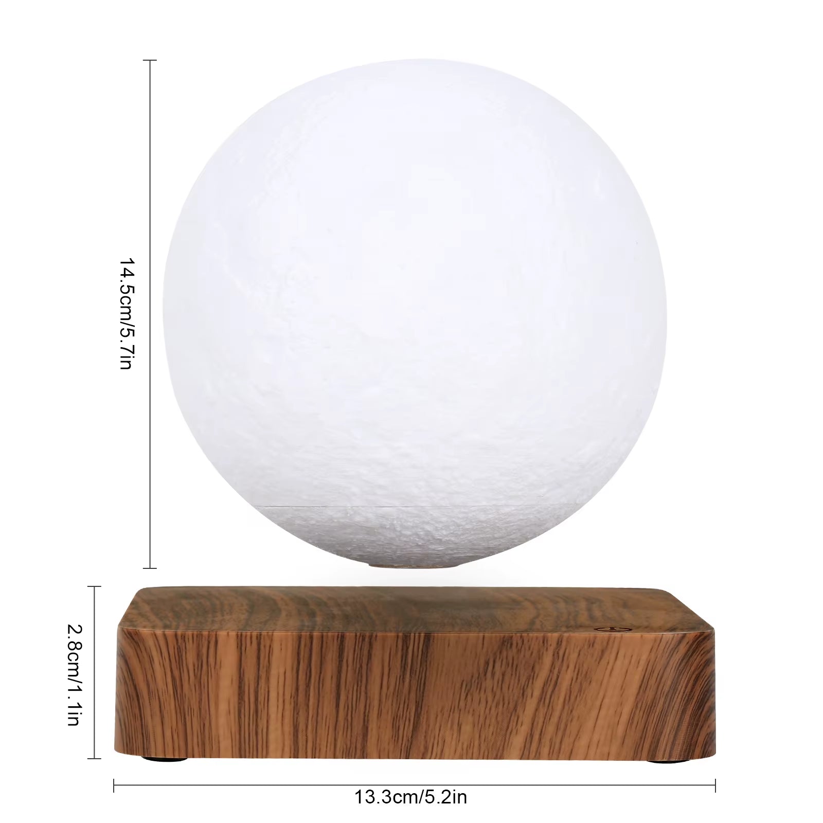 Leviatating Moon Lamp Creative 3D Magnetic LED Night Light Rotating Moon Floating Lamp Home Decoration Holiday DIY Fashion Gift