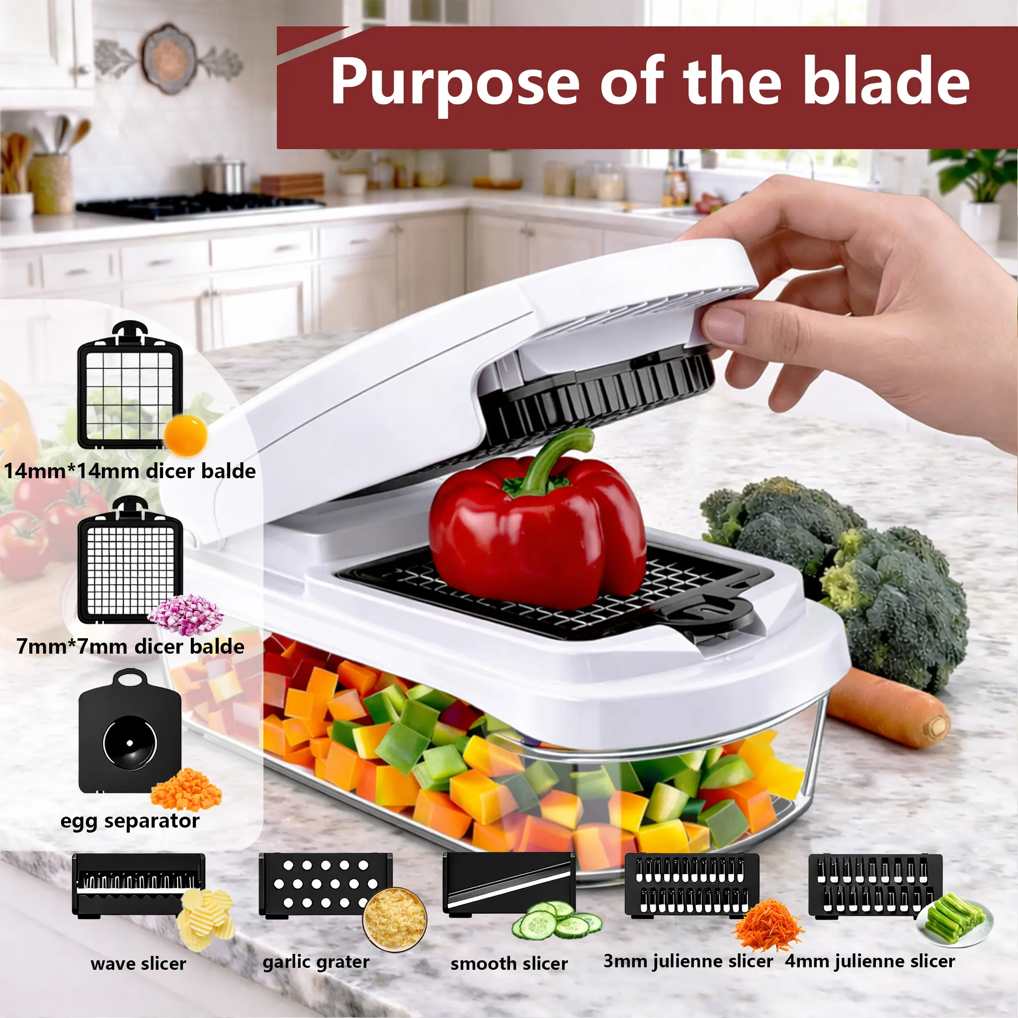 Transform Your Cooking with the Snofrid 15-in-1 Multifunctional Vegetable Chopper - The Ultimate Kitchen Tool for Effortless Food Prep!