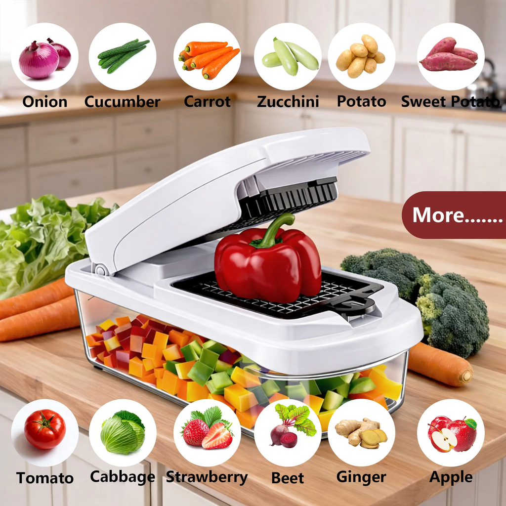 Transform Your Cooking with the Snofrid 15-in-1 Multifunctional Vegetable Chopper - The Ultimate Kitchen Tool for Effortless Food Prep!