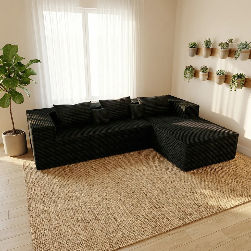 Elevate Your Home with the Compressed Sofa: A Stylish, Versatile Sofa Bed & Recliner with High-Density Foam – Perfect for Any Space (Includes 2 Cozy Throw Pillows)