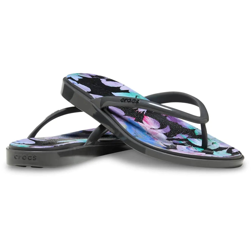 Step into Summer with Crocs Women's Miami Round Toe Flip Flops - The Ultimate Party Sandal!