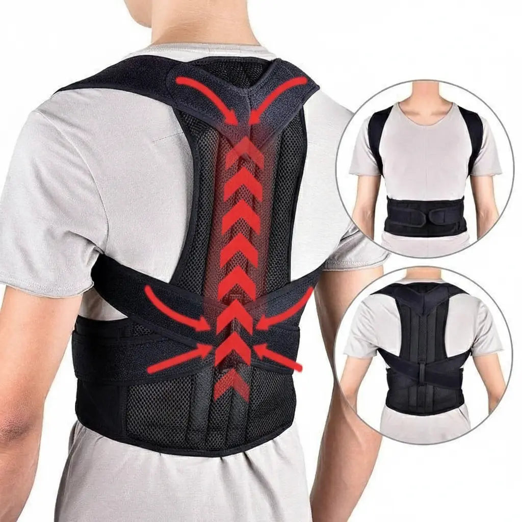 Reinforced Lumbar Posture Support Vest - Adjustable Back Belt for Ultimate Comfort and Confidence
