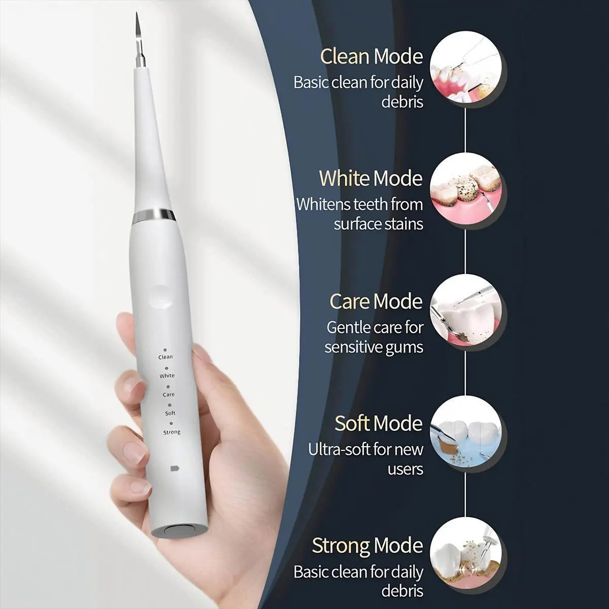 Oceantree 2-in-1 Electric Toothbrush and Ultrasonic Tartar Remover for Adults - Ultimate Dental Care Solution